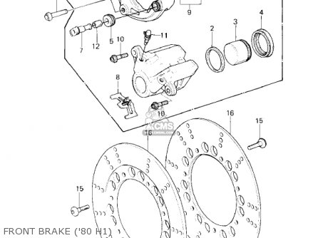 FRONT BRAKE ('80 H1) - KZ750H1 1980 USA CANADA / LTD
