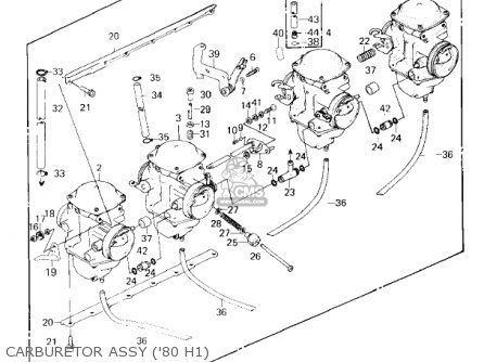 CARBURETOR ASSY ('80 H1) - KZ750H1 1980 USA CANADA / LTD