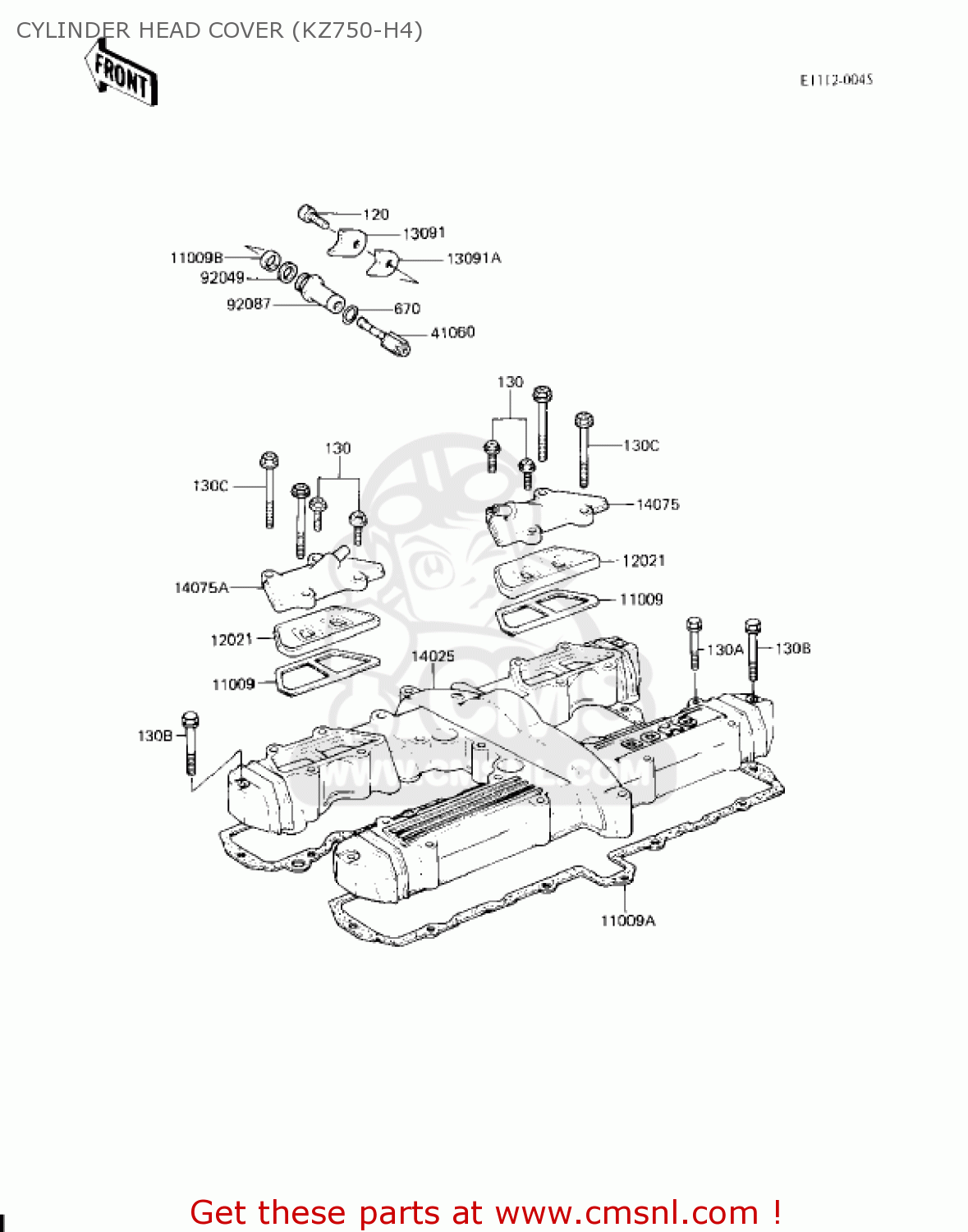 CYLINDER HEAD COVER (KZ750-H4) KZ750H2 1981 USA CANADA / LTD