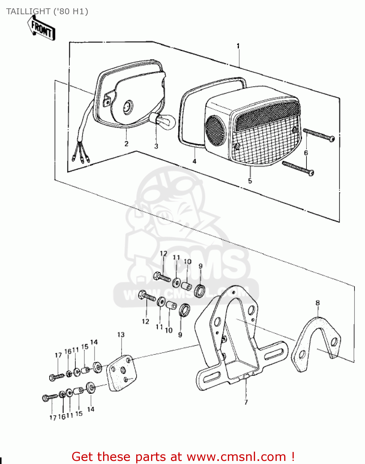 TAILLIGHT ('80 H1) KZ750H2 1981 USA CANADA / LTD