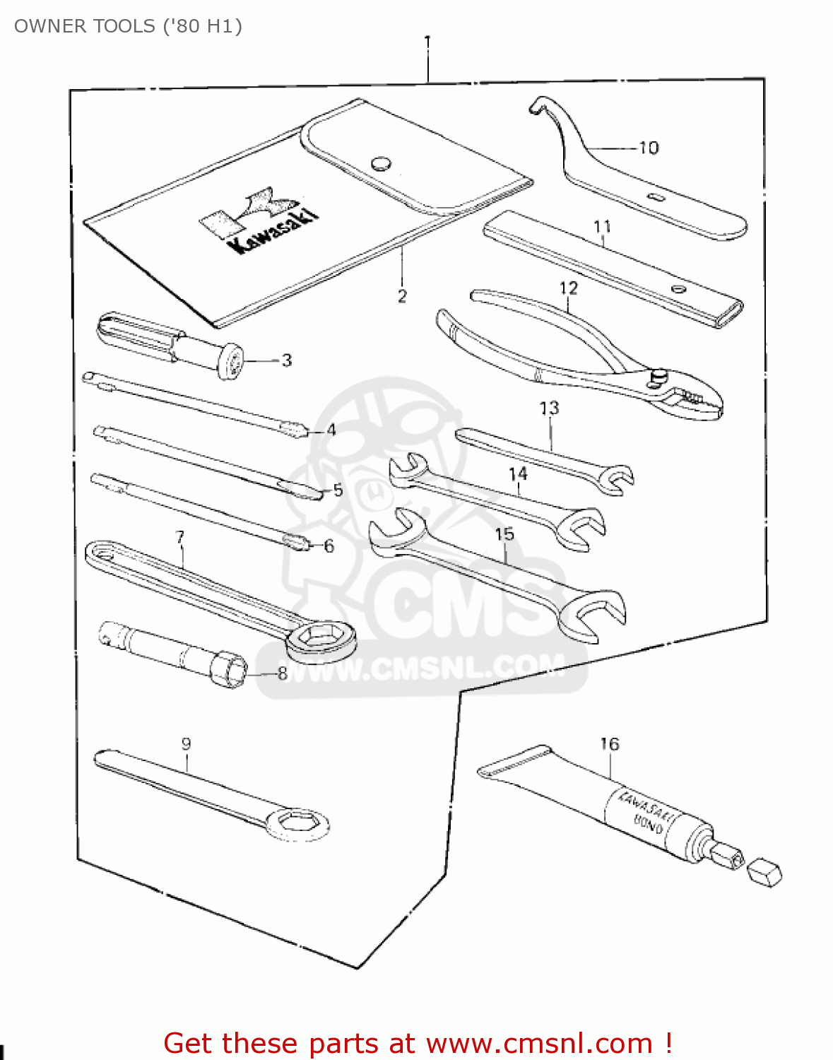 OWNER TOOLS ('80 H1) KZ750H2 1981 USA CANADA / LTD