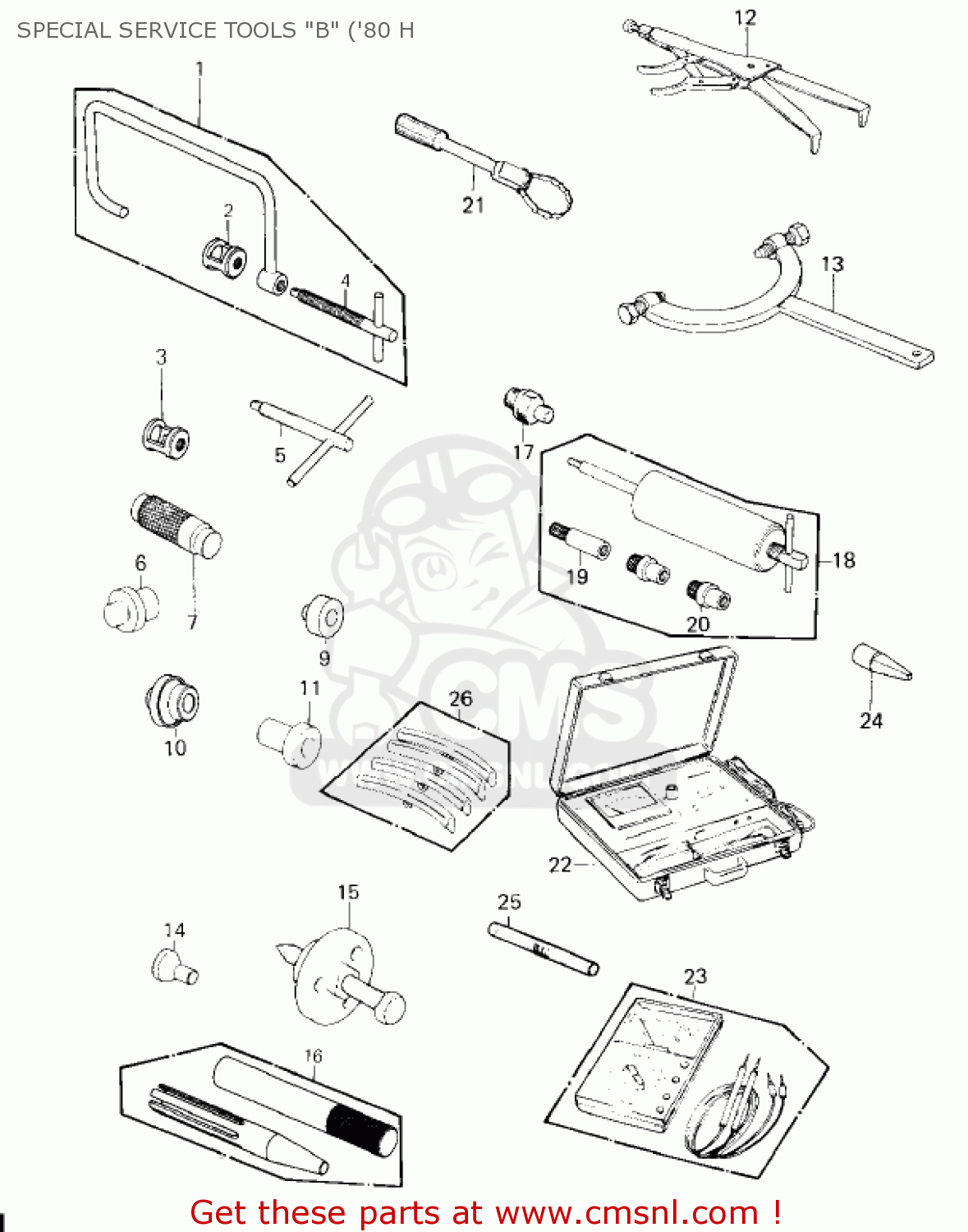 SPECIAL SERVICE TOOLS "B" ('80 H KZ750H2 1981 USA CANADA / LTD