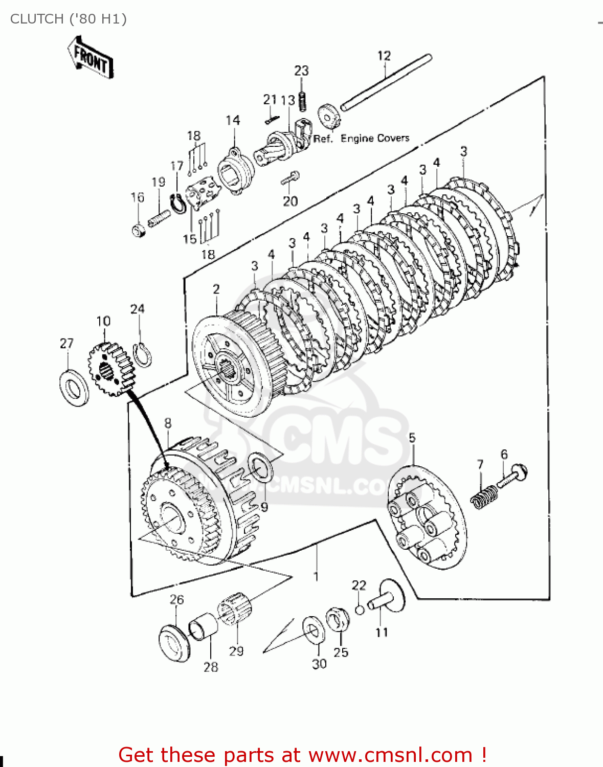 CLUTCH ('80 H1) KZ750H2 1981 USA CANADA / LTD