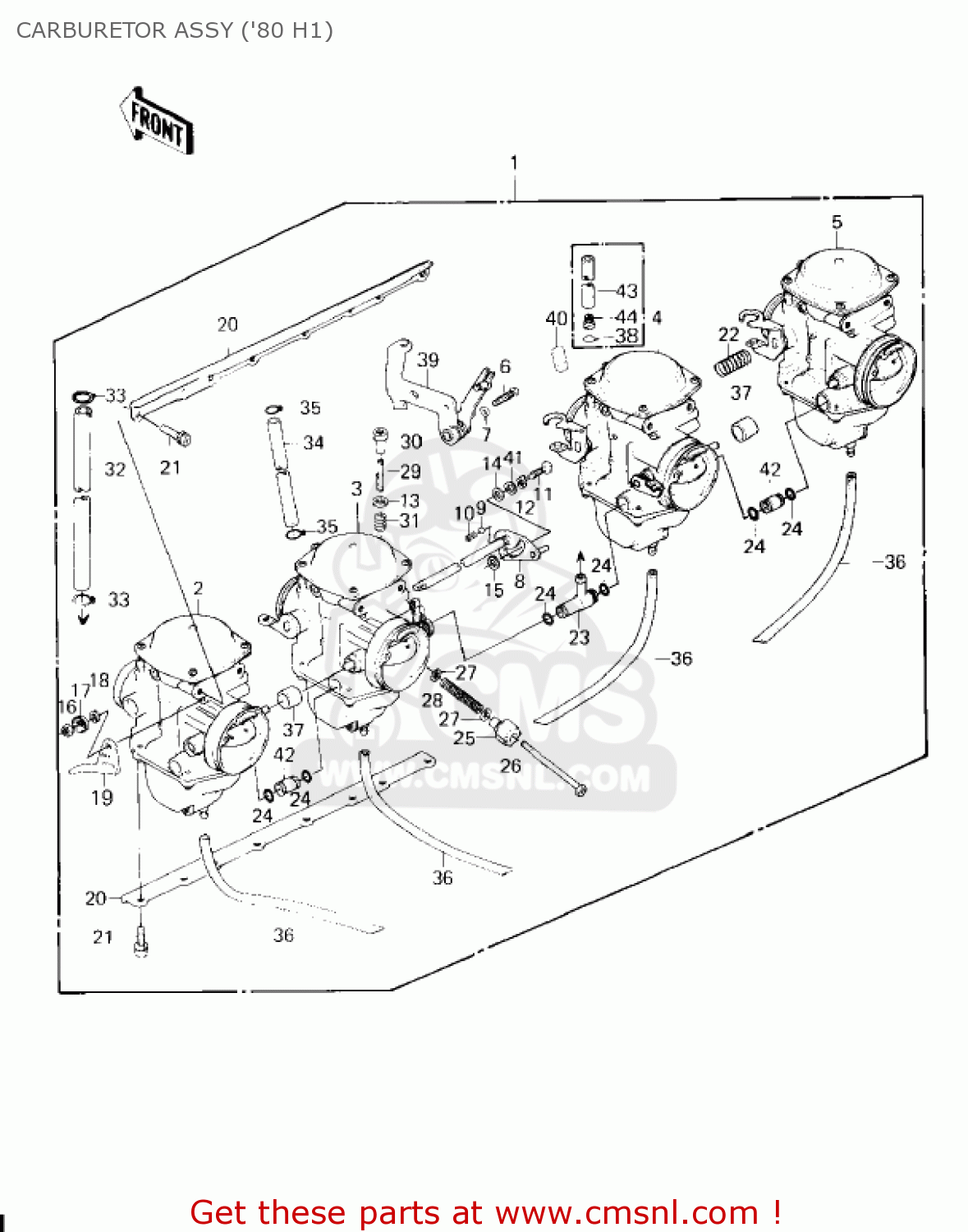 CARBURETOR ASSY ('80 H1) KZ750H2 1981 USA CANADA / LTD