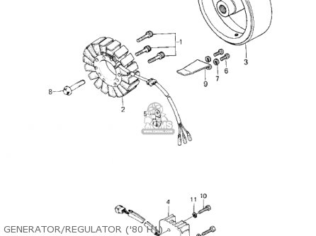 GENERATOR/REGULATOR ('80 H1) - KZ750H2 1981 USA CANADA / LTD