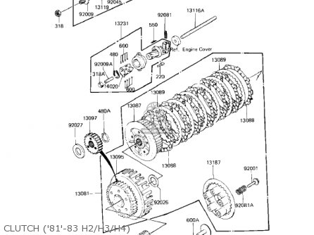 CLUTCH ('81'-83 H2/H3/H4) - KZ750H2 1981 USA CANADA / LTD