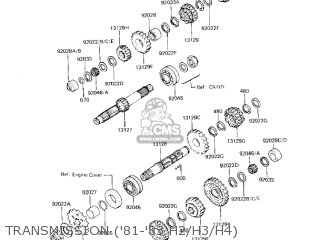 TRANSMISSION ('81-'83 H2/H3/H4) - KZ750H2 1981 USA CANADA / LTD
