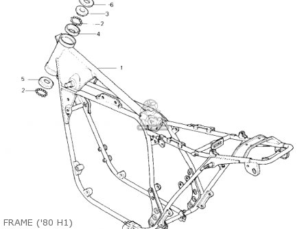 FRAME ('80 H1) - KZ750H2 1981 USA CANADA / LTD