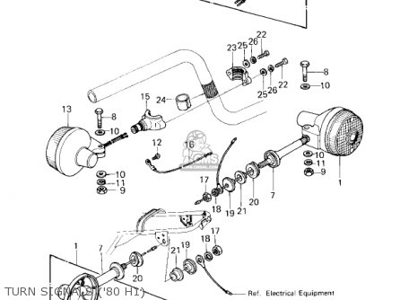 TURN SIGNALS ('80 H1) - KZ750H2 1981 USA CANADA / LTD