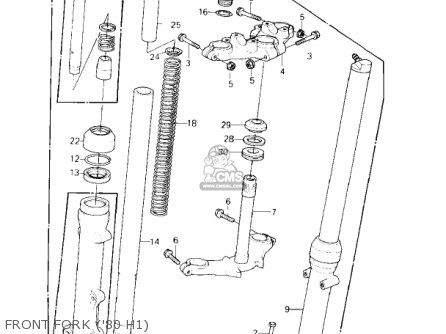 FRONT FORK ('80 H1) - KZ750H2 1981 USA CANADA / LTD