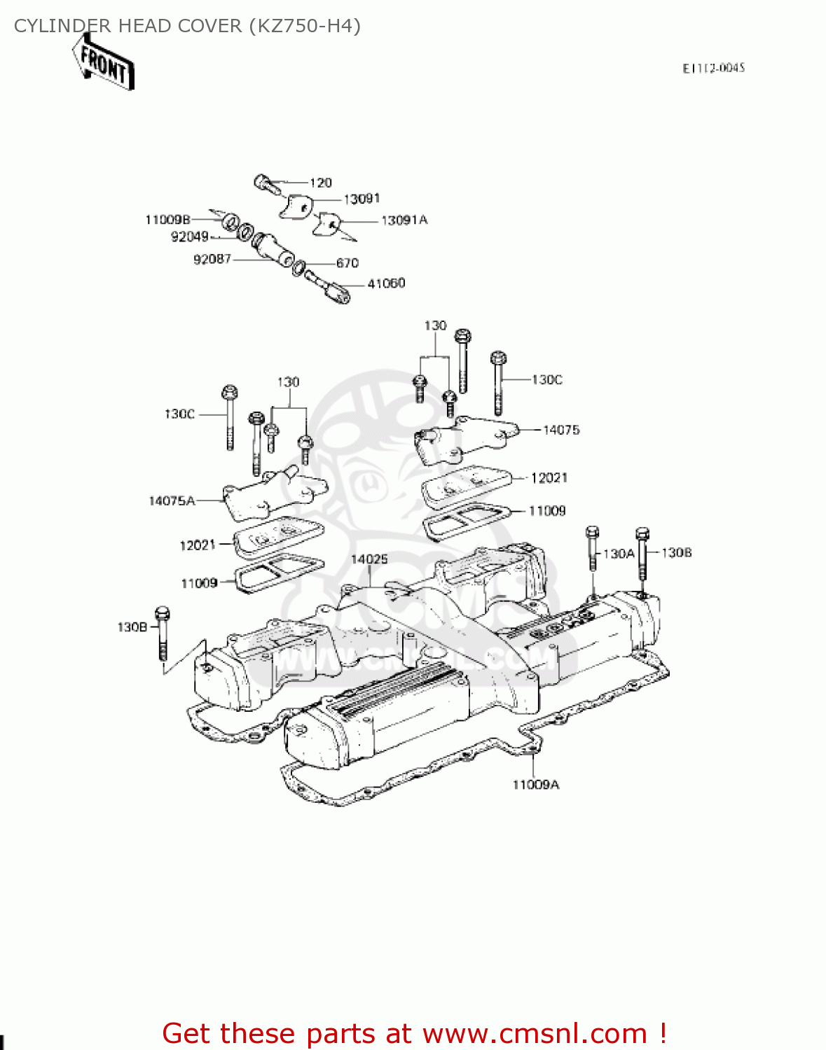 CYLINDER HEAD COVER (KZ750-H4) KZ750H3 1982 USA CANADA / LTD
