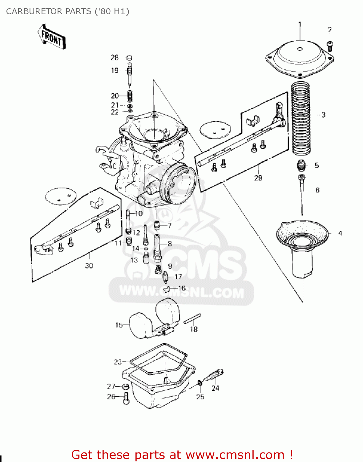 CARBURETOR PARTS ('80 H1) KZ750H3 1982 USA CANADA / LTD