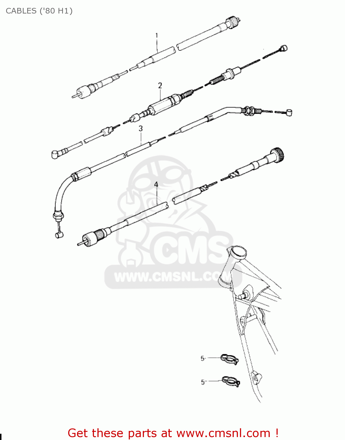 CABLES ('80 H1) KZ750H3 1982 USA CANADA / LTD