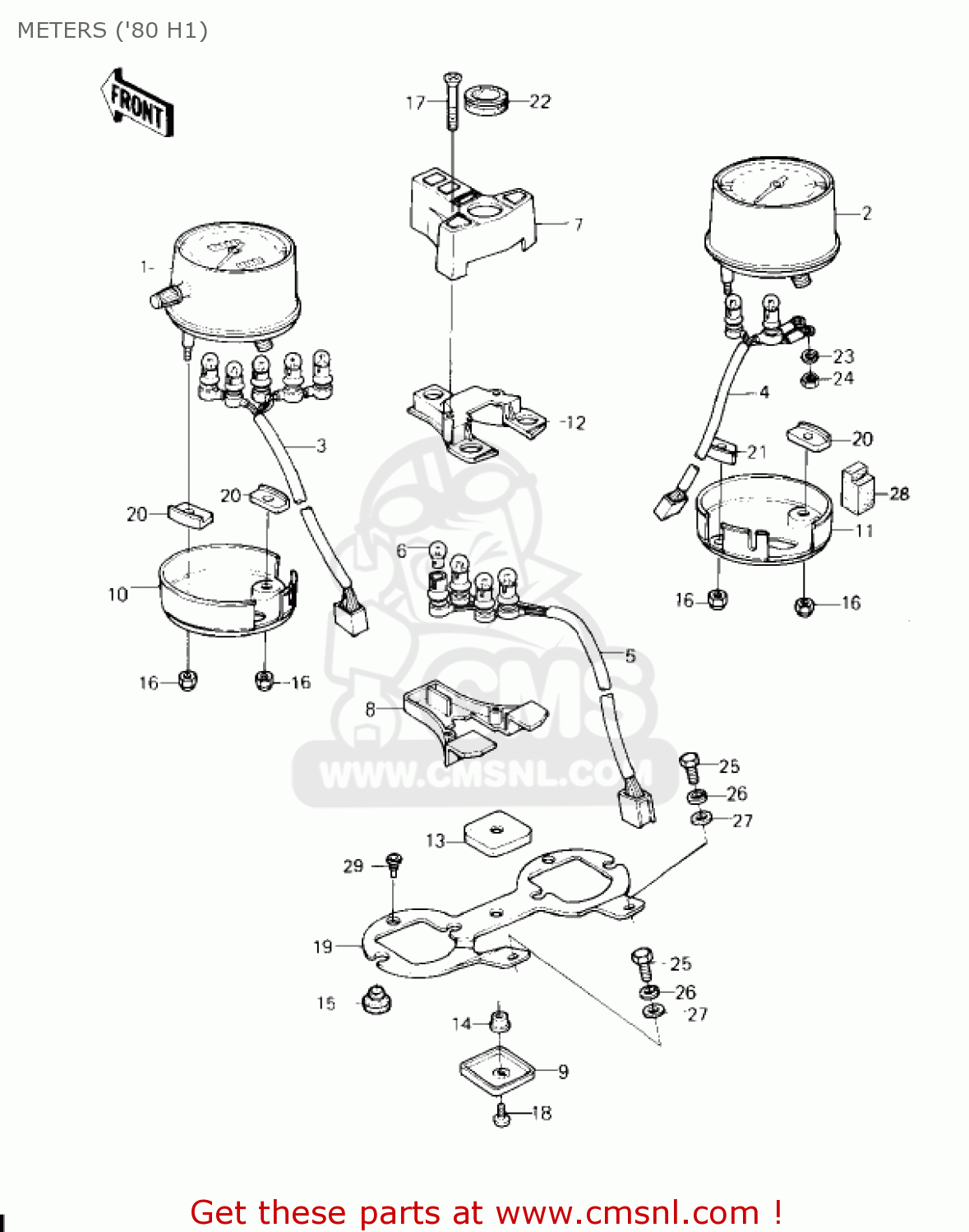 METERS ('80 H1) KZ750H3 1982 USA CANADA / LTD