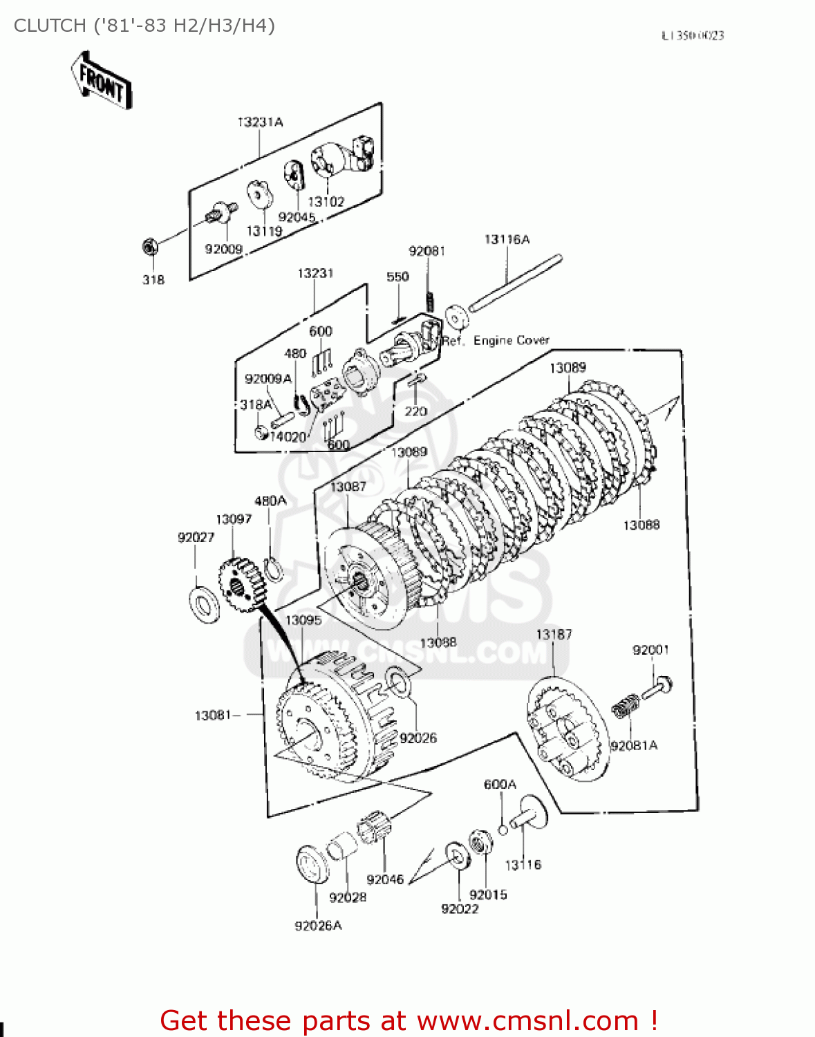 CLUTCH ('81'-83 H2/H3/H4) KZ750H3 1982 USA CANADA / LTD