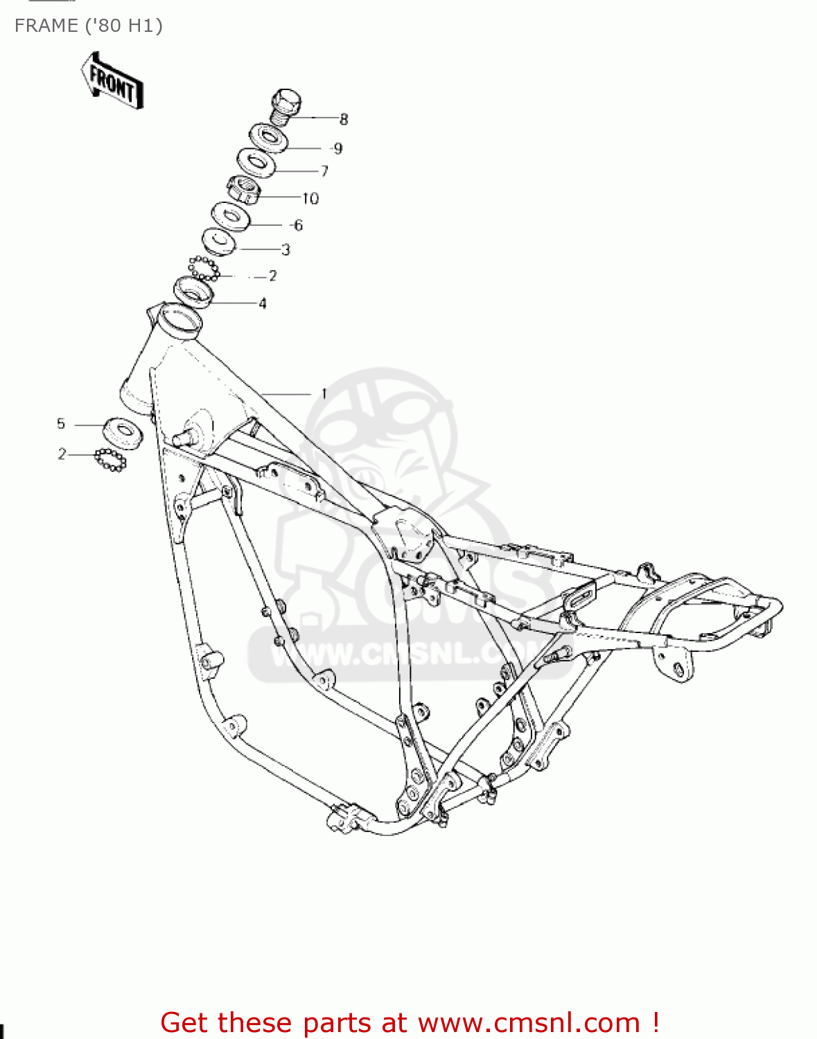 FRAME ('80 H1) KZ750H3 1982 USA CANADA / LTD