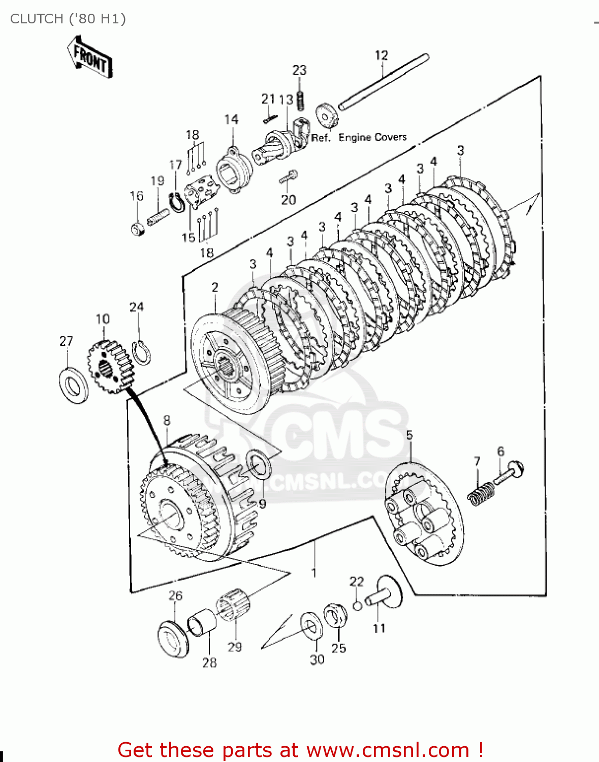 CLUTCH ('80 H1) KZ750H3 1982 USA CANADA / LTD