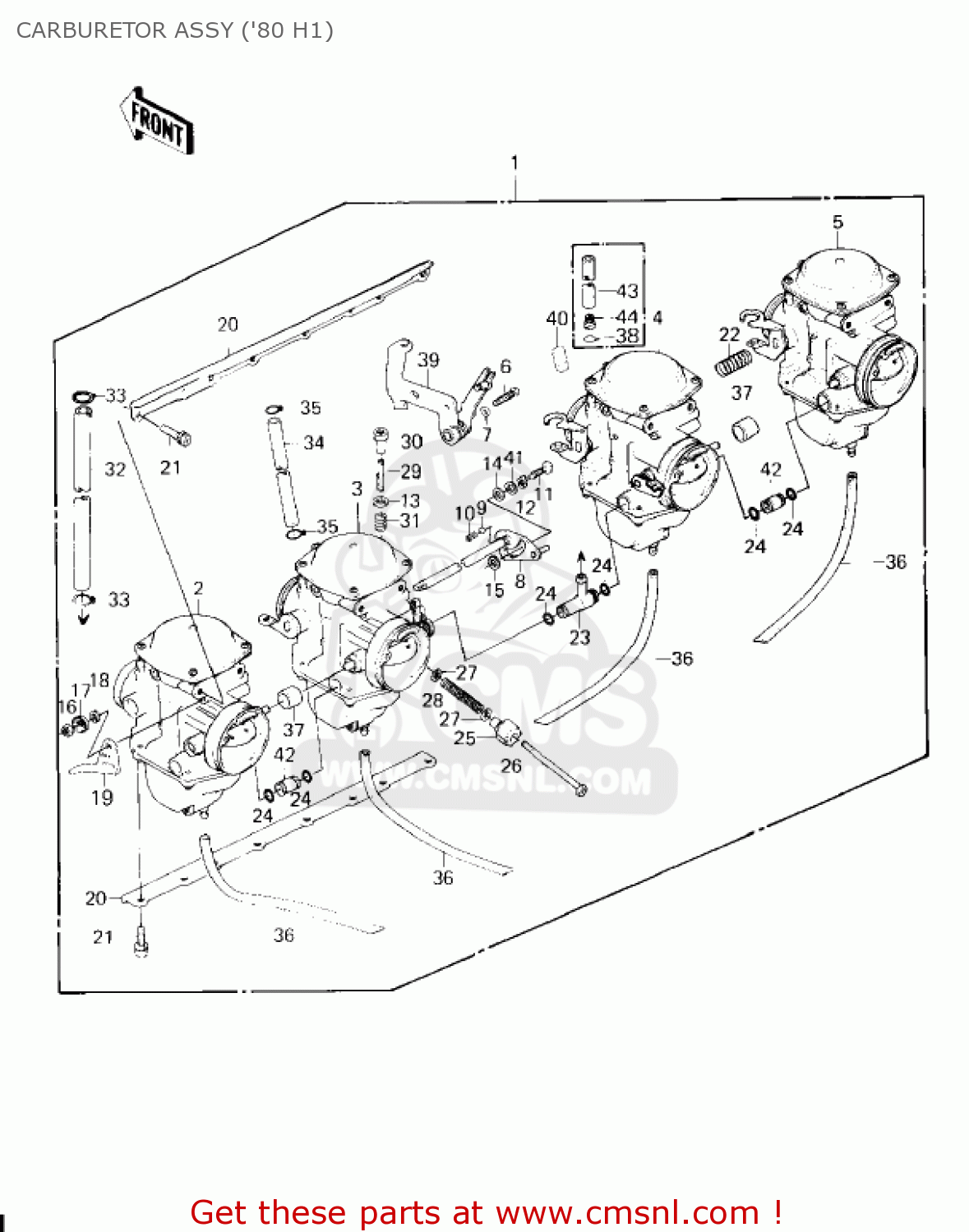 CARBURETOR ASSY ('80 H1) KZ750H3 1982 USA CANADA / LTD