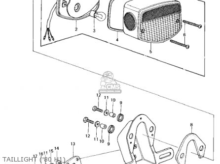 TAILLIGHT ('80 H1) - KZ750H3 1982 USA CANADA / LTD