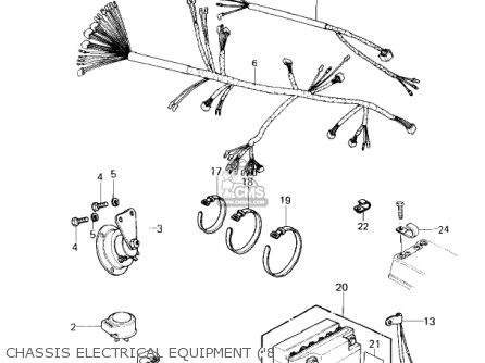 CHASSIS ELECTRICAL EQUIPMENT ('8 - KZ750H3 1982 USA CANADA / LTD
