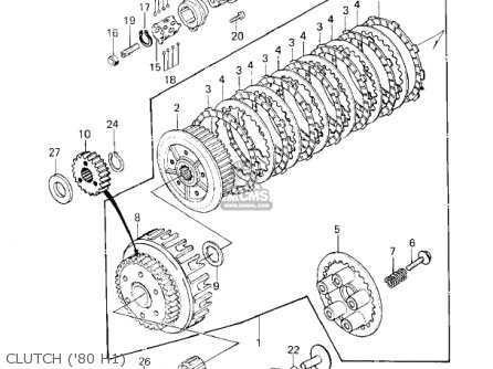 Kawasaki KZ750H3 1982 USA CANADA / LTD parts lists and schematics