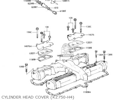 Kawasaki KZ750H3 1982 USA CANADA / LTD parts lists and schematics