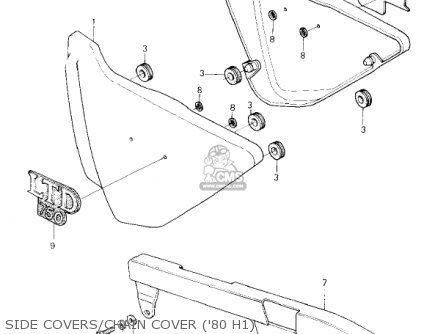 Kawasaki KZ750H3 1982 USA CANADA / LTD parts lists and schematics