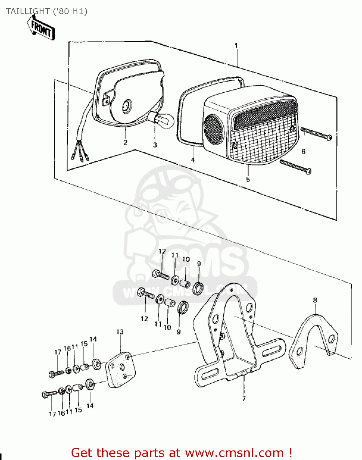 TAILLIGHT ('80 H1) KZ750H4 1983 USA CANADA / LTD