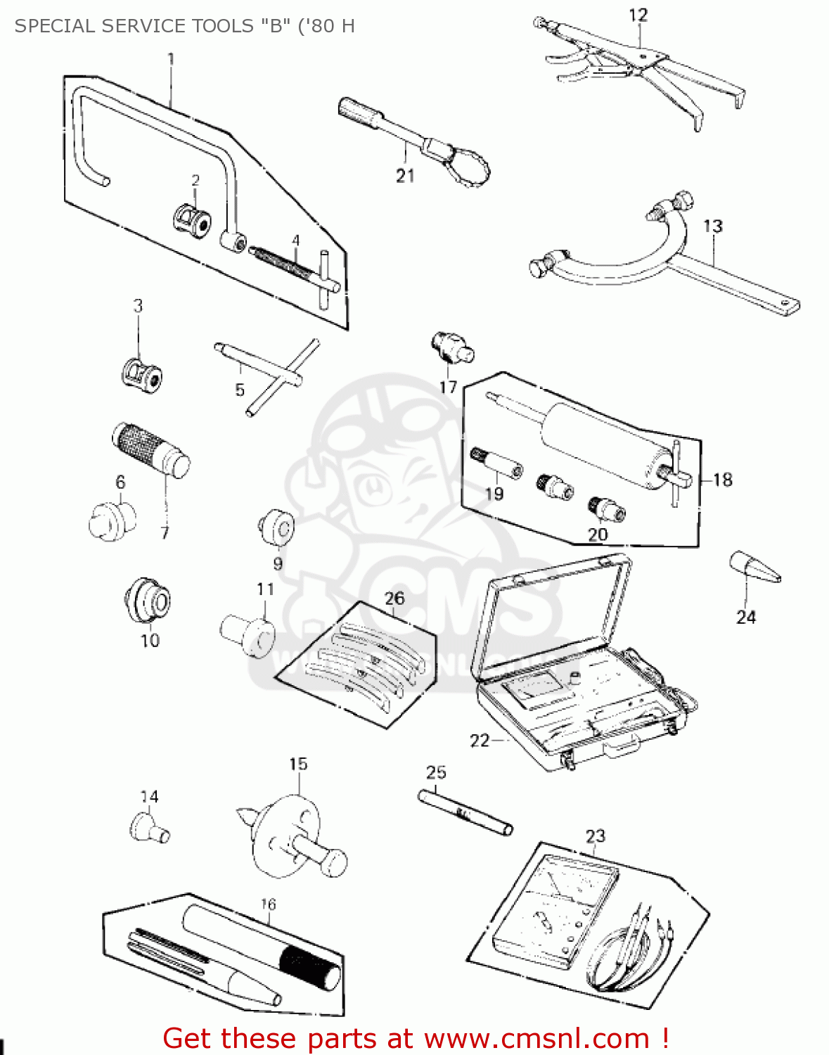SPECIAL SERVICE TOOLS "B" ('80 H KZ750H4 1983 USA CANADA / LTD