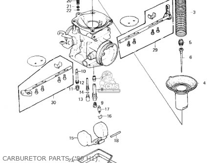 CARBURETOR PARTS ('80 H1) - KZ750H4 1983 USA CANADA / LTD