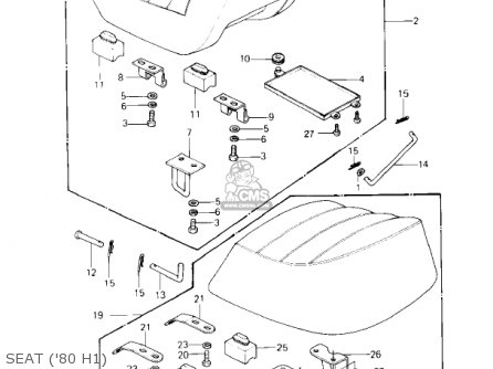 SEAT ('80 H1) - KZ750H4 1983 USA CANADA / LTD