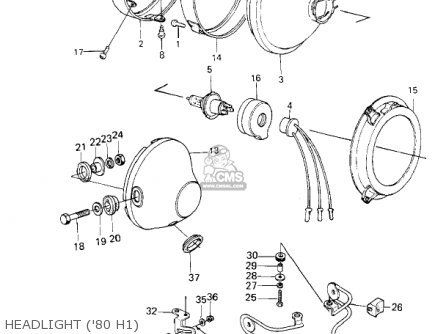 HEADLIGHT ('80 H1) - KZ750H4 1983 USA CANADA / LTD
