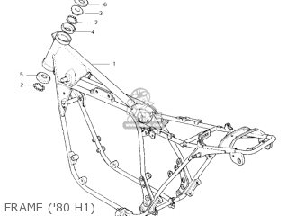 FRAME ('80 H1) - KZ750H4 1983 USA CANADA / LTD