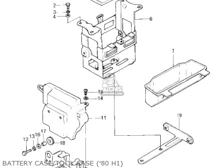 BATTERY CASE/TOOL CASE ('80 H1) - KZ750H4 1983 USA CANADA / LTD