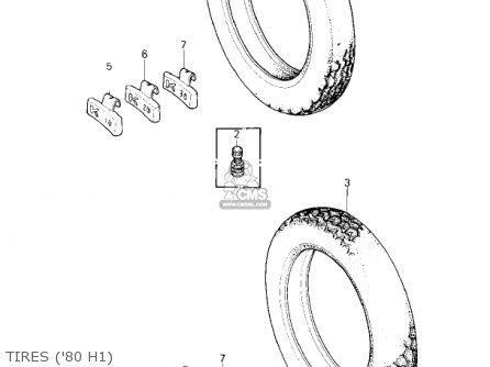 TIRES ('80 H1) - KZ750H4 1983 USA CANADA / LTD