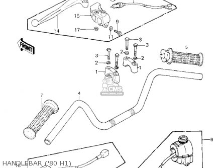 HANDLEBAR ('80 H1) - KZ750H4 1983 USA CANADA / LTD