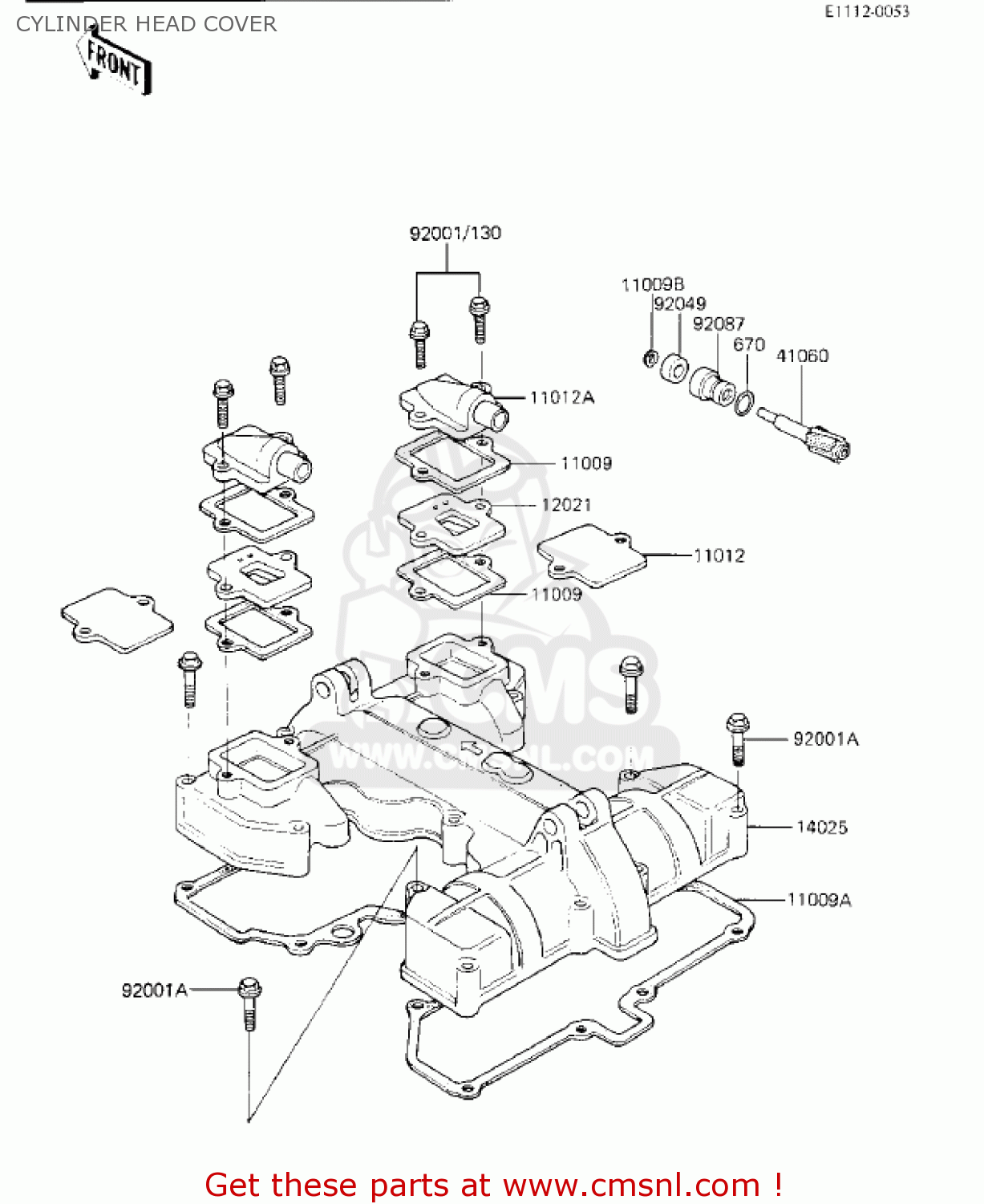 CYLINDER HEAD COVER KZ750K1 1983 USA CANADA / LTD BELT DRIVE