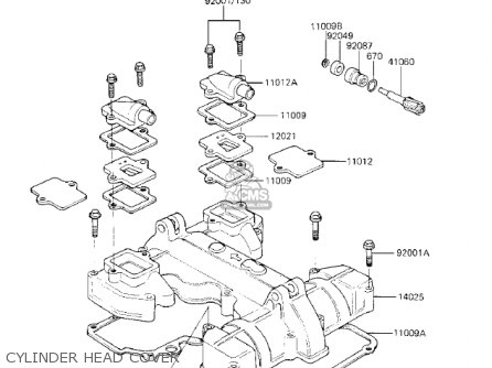 CYLINDER HEAD COVER - KZ750K1 1983 USA CANADA / LTD BELT DRIVE