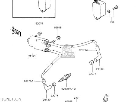 IGNITION - KZ750K1 1983 USA CANADA / LTD BELT DRIVE