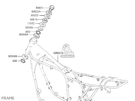 FRAME - KZ750K1 1983 USA CANADA / LTD BELT DRIVE