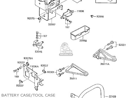 BATTERY CASE/TOOL CASE - KZ750K1 1983 USA CANADA / LTD BELT DRIVE