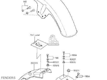 FENDERS - KZ750K1 1983 USA CANADA / LTD BELT DRIVE