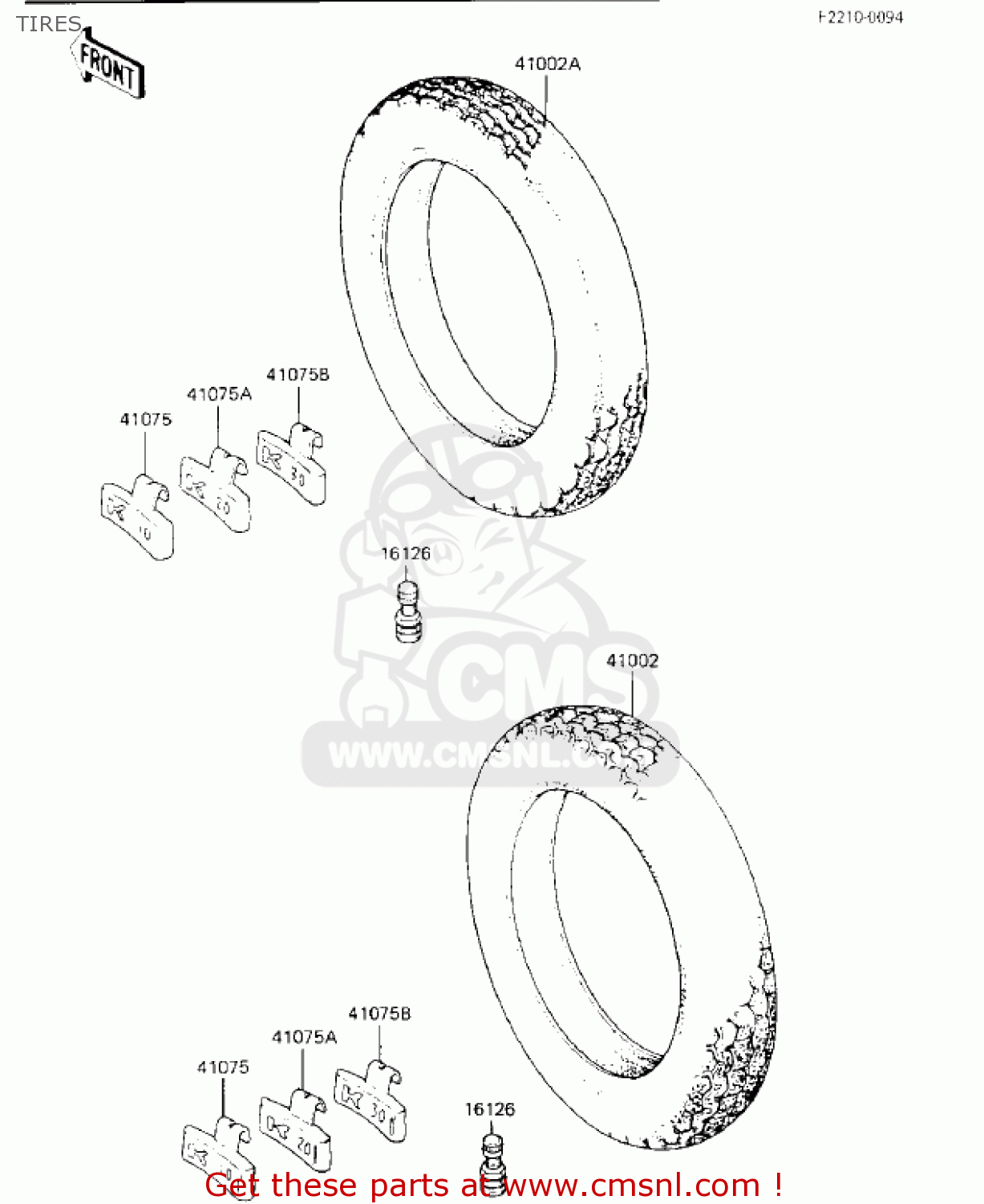 TIRES KZ750K2 1984 USA CANADA