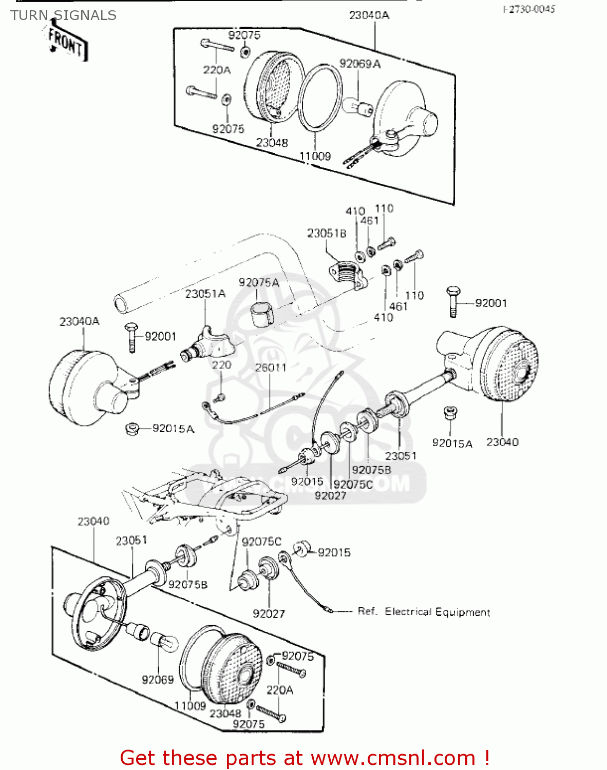 TURN SIGNALS KZ750K2 1984 USA CANADA