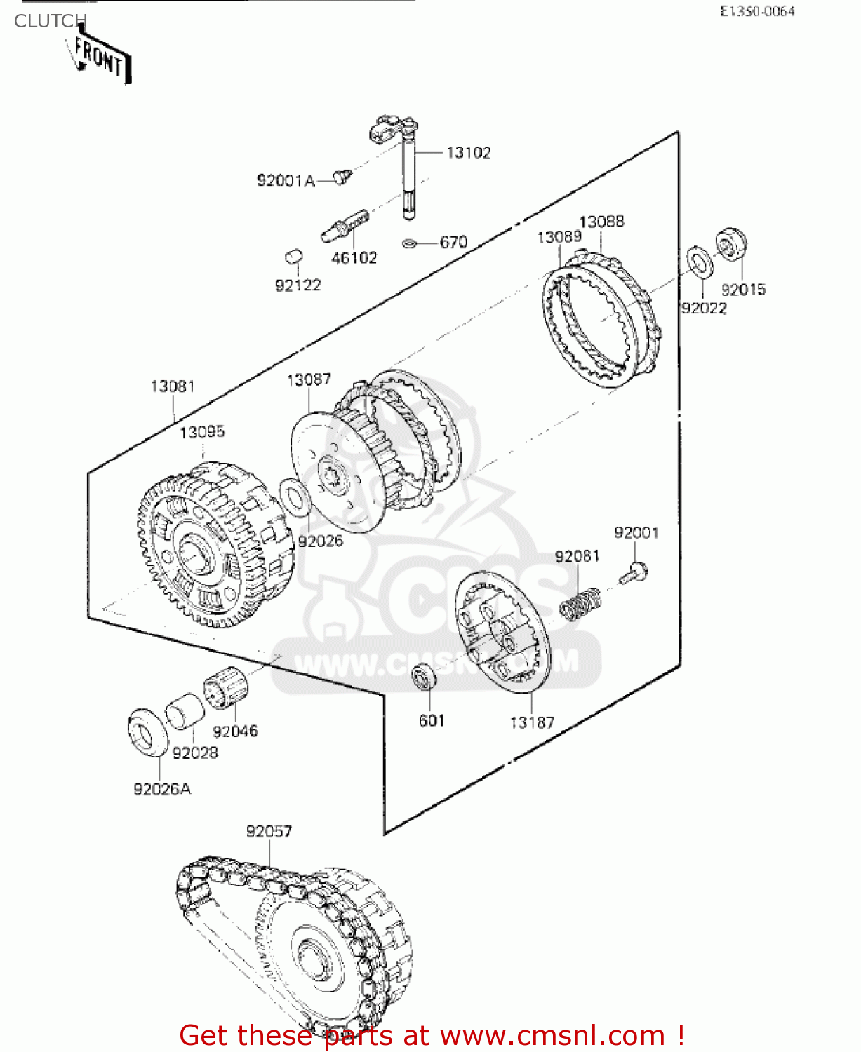 CLUTCH KZ750K2 1984 USA CANADA