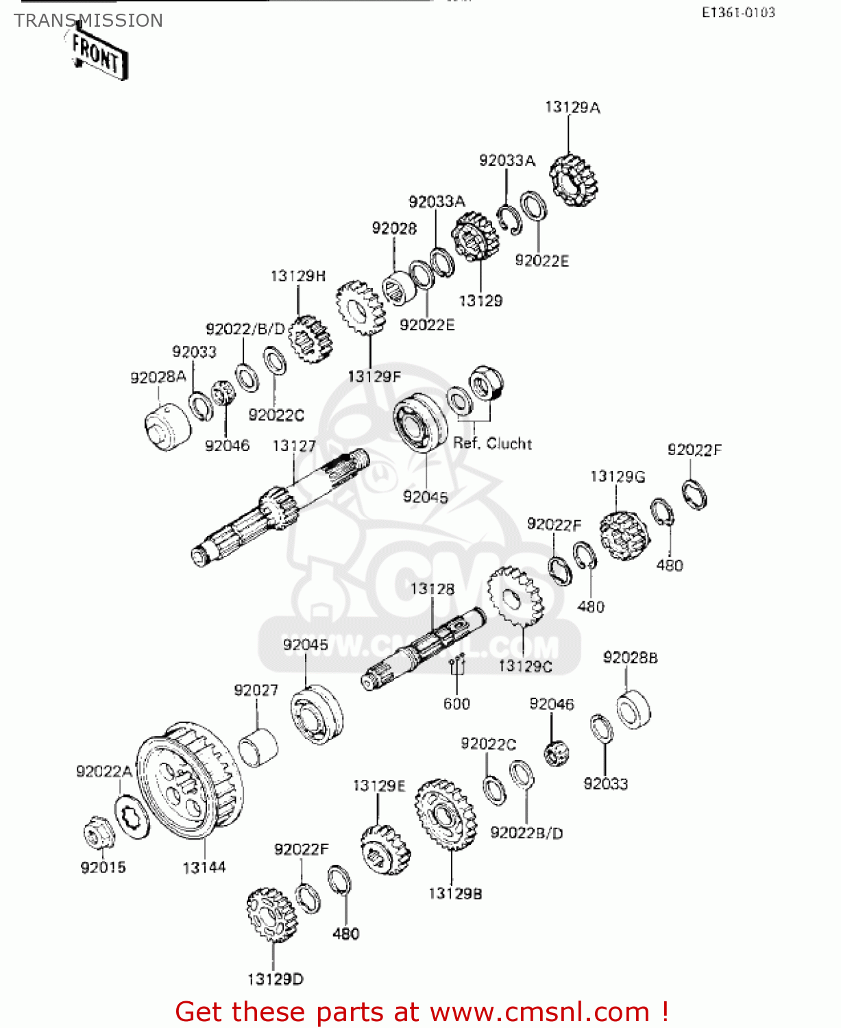 TRANSMISSION KZ750K2 1984 USA CANADA