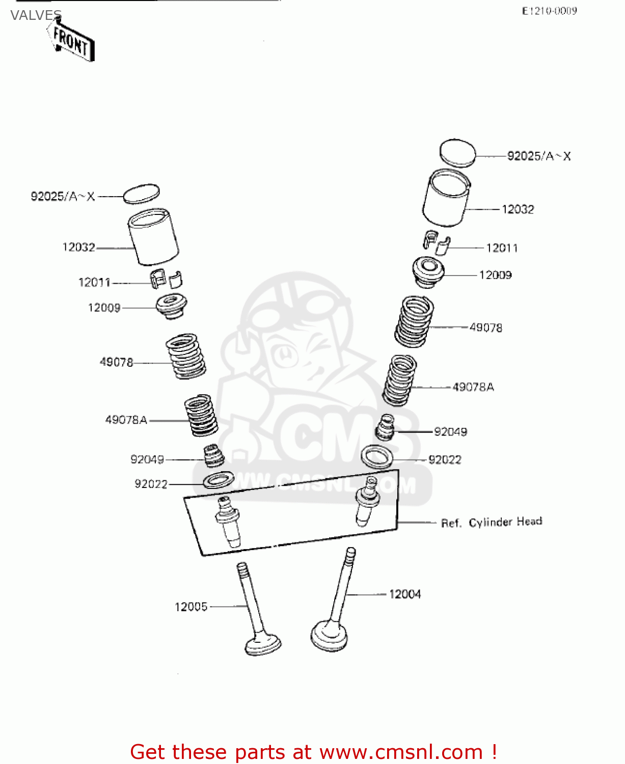 VALVES KZ750K2 1984 USA CANADA