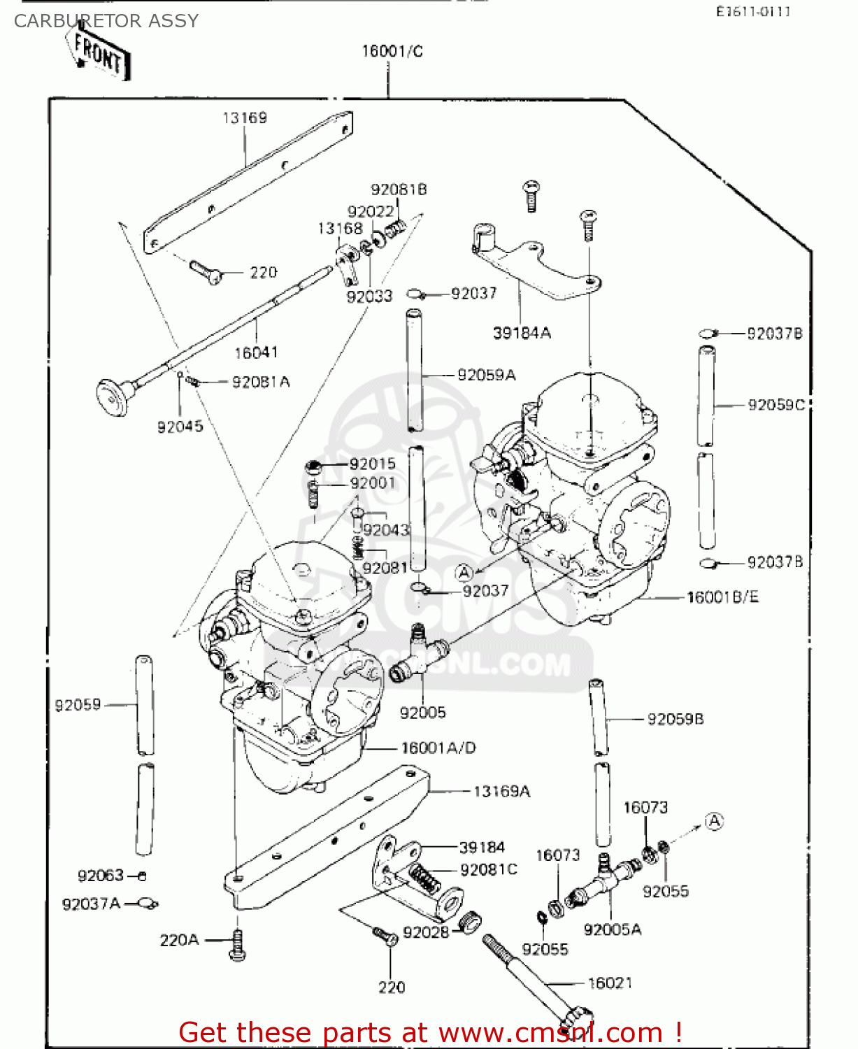 CARBURETOR ASSY KZ750K2 1984 USA CANADA