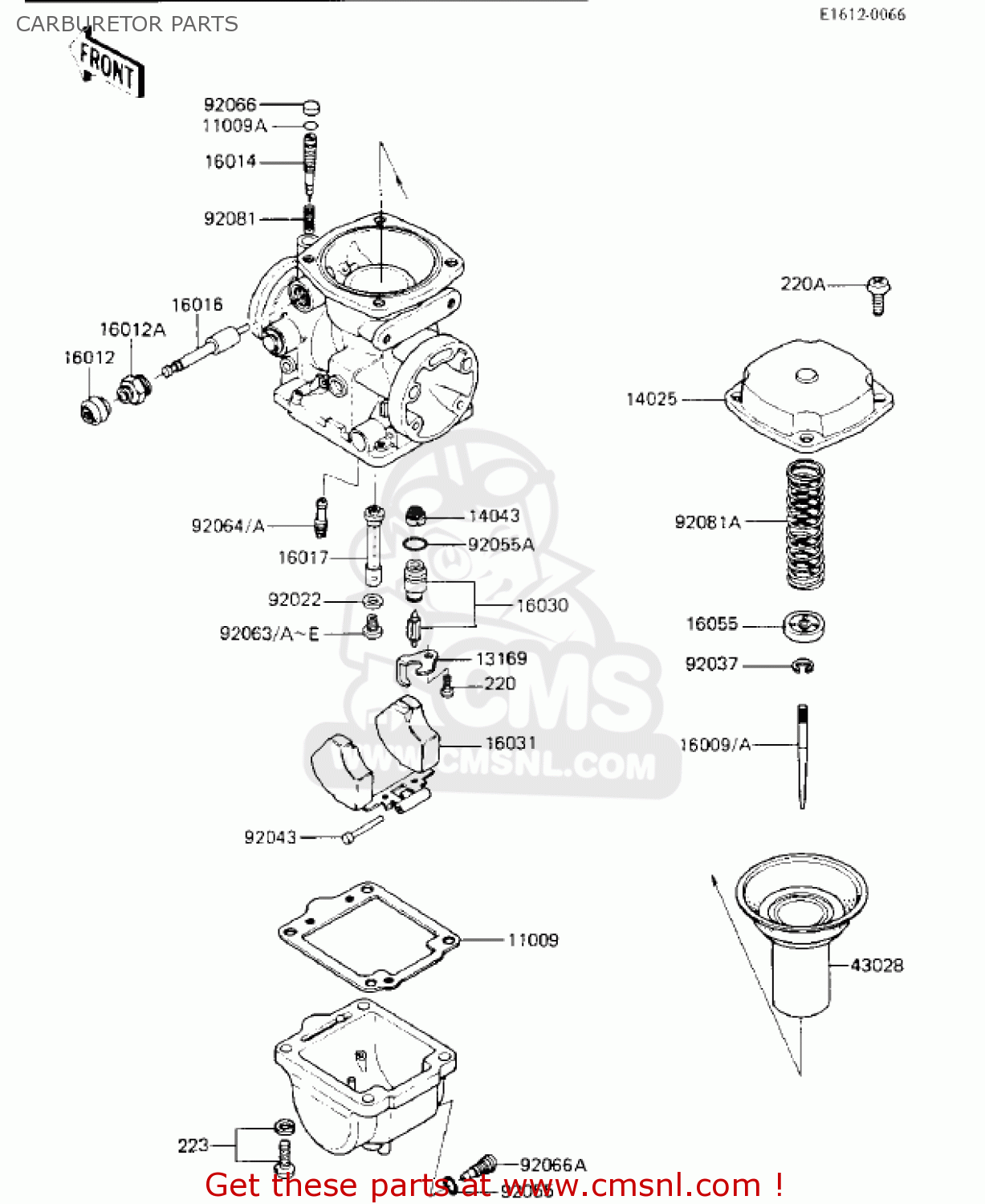 CARBURETOR PARTS KZ750K2 1984 USA CANADA