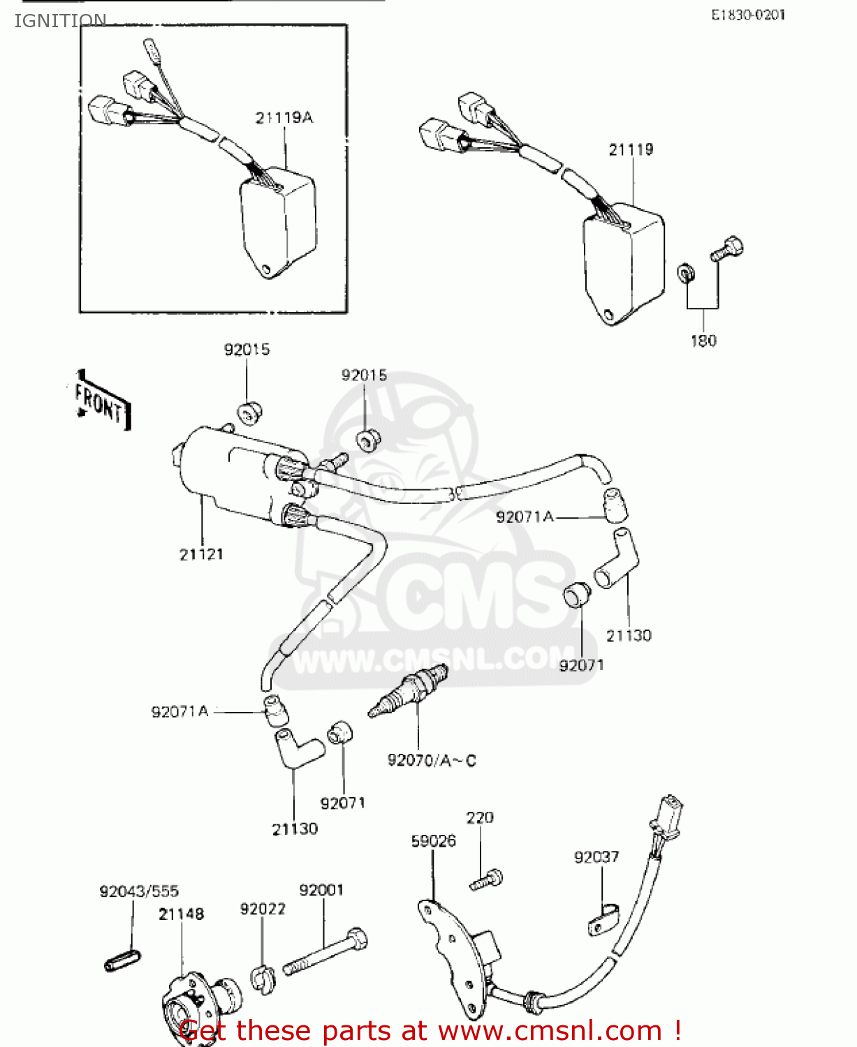 IGNITION KZ750K2 1984 USA CANADA